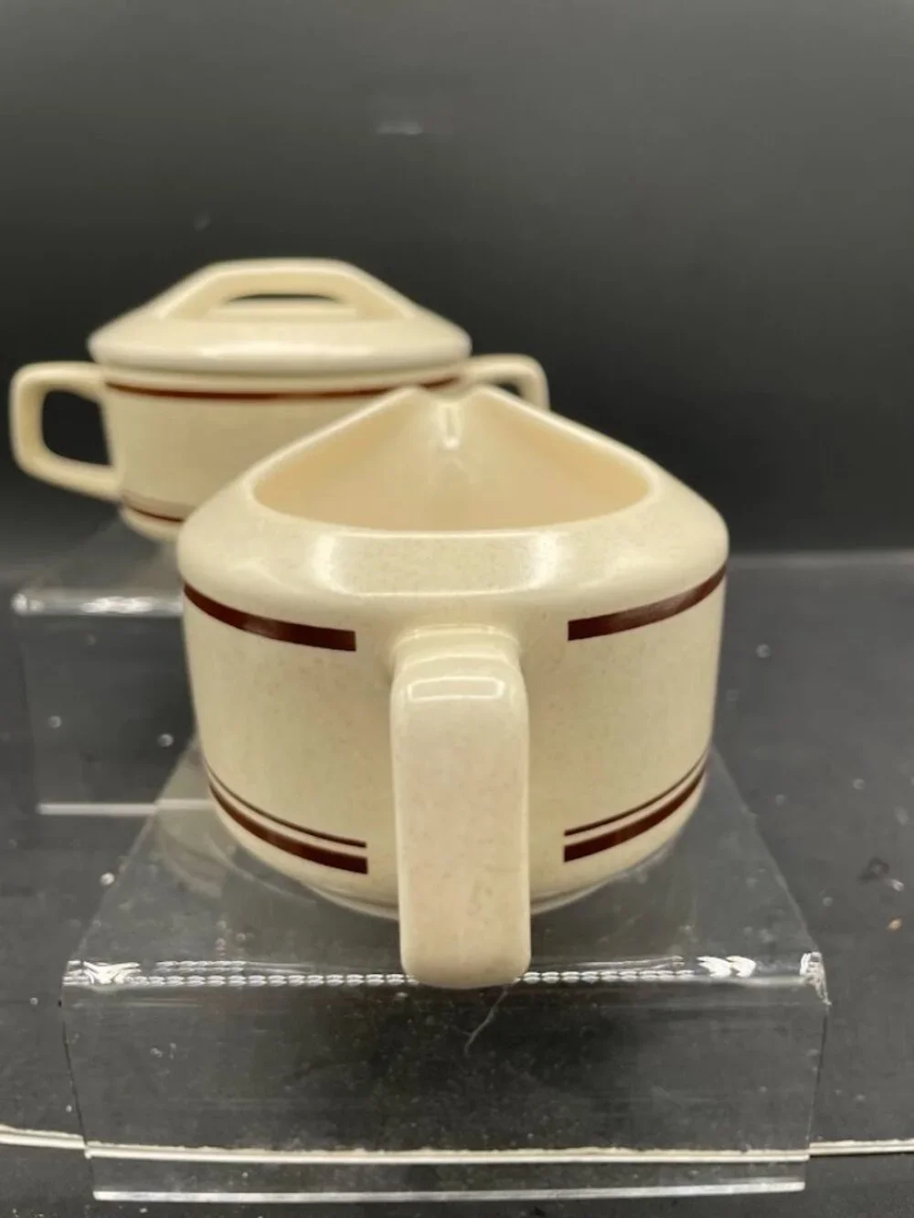 Temper-Ware by Lenox Stoneware Cream and Lidded Sugar Bowl Set Cottonwood